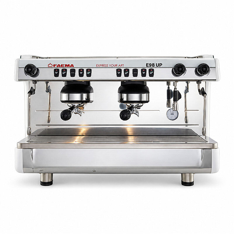 Faema E98 Up Tall Cup Full Otomatik Espresso Kahve Makinesi, 2 Gruplu, Beyaz - Faema