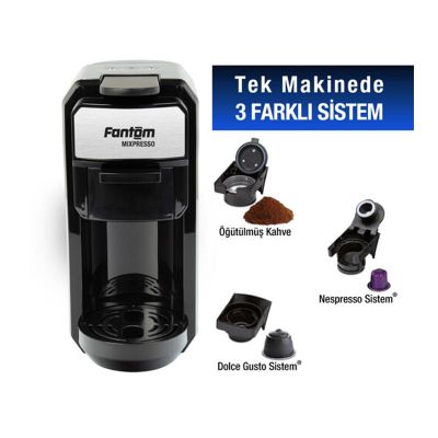 Fantom KS 1450 Mixpresso Kapsül Kahve Makinesi, Nespresso Kapsül Uyumlu, Siyah - 6