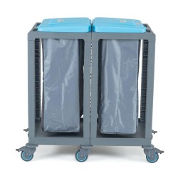 Fantom Procart 120 Waste Collection Trolley, 2 Compartment, 225 kg Capacity - 1