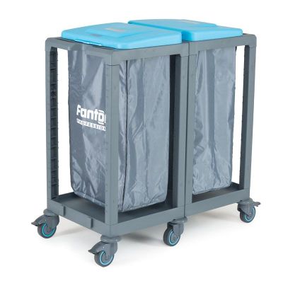 Fantom Procart 120 Waste Collection Trolley, 2 Compartment, 225 kg Capacity - Fantom