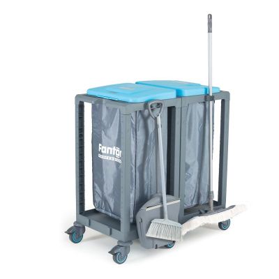 Fantom Procart 120 Waste Collection Trolley, 2 Compartment, 225 kg Capacity - Fantom