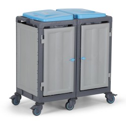 Fantom Procart 121 Waste Collection Trolley, 2 Compartment, 225 kg Capacity - 2