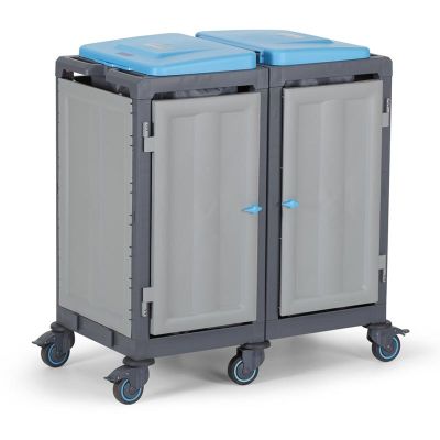 Fantom Procart 121 Waste Collection Trolley, 2 Compartment, 225 kg Capacity - Fantom