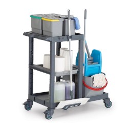 Fantom Procart 1311 Hospital Cleaning Trolley with Press Bucket - 4