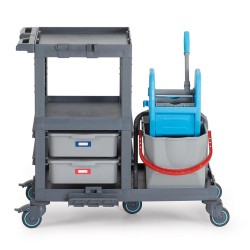 Fantom Procart 1321 Hospital Cleaning Trolley with Press Bucket - 1
