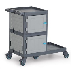 Fantom Procart 1323 Hospital Cleaning Trolley with Cabinet - Fantom