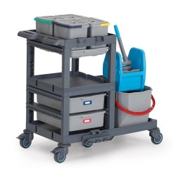 Fantom Procart 1331 Hospital Cleaning Trolley with Press Bucket - Fantom (1)