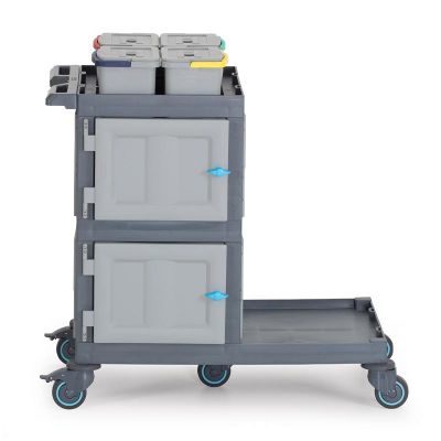 Fantom Procart 1332 Hospital Cleaning Trolley with Cabinet - Fantom