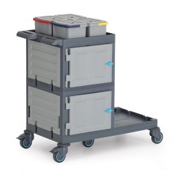 Fantom Procart 1332 Hospital Cleaning Trolley with Cabinet - 2