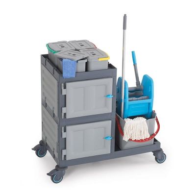 Fantom Procart 1333 Dolaplı Hastane Temizlik Arabası, Pres Kovalı - Fantom