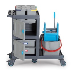 Fantom Procart 1333 Тележка для уборки больниц с тумбой, ведро для пресса - 2