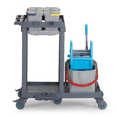 Fantom Procart 1341 Hospital Cleaning Trolley with Press Bucket - Fantom