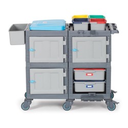 عربة تنظيف المستشفيات Fantom Procart 1354 عربة تنظيف المستشفيات بشبكة ممسحة، درج - Fantom