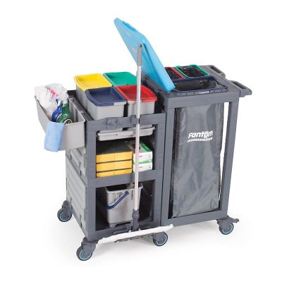 Fantom Procart 1361 Hastane Temizlik Arabası, 4 Çöp Bölmeli - 4