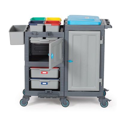 Fantom Procart 1362 Çekmeceli Hastane Temizlik Arabası, 4 Çöp Bölmeli - Fantom