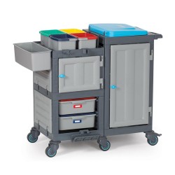 Fantom Procart 1362 Тележка для уборки больниц с ящиками, 4 отсека для мусора - 2