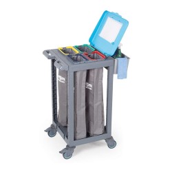 Fantom Procart 150 Waste Collection Trolley, 4 Compartment, 150 kg Capacity - 4
