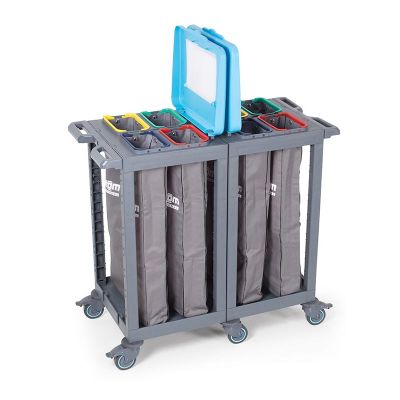 Fantom Procart 160 Waste Collection Trolley, 8 Compartment, 225 kg Capacity - Fantom