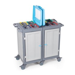 Fantom Procart 161 Waste Collection Trolley, 8 Compartment, 225 kg Capacity - 3