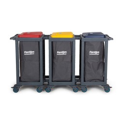 Fantom Procart 181SP Waste Collection Trolley, 6 Compartment, 225 kg Capacity - 1