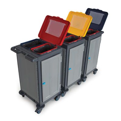 Fantom Тележка для сбора отходов Procart 182SP, 6 отделений, вместимость 225 кг - Fantom