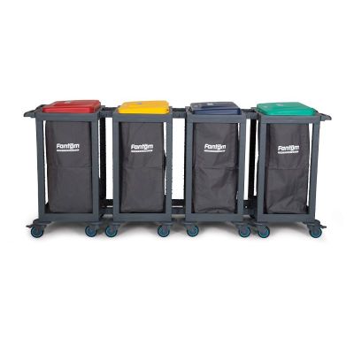 Fantom Procart 185SP Waste Collection Trolley, 8 Compartment, 225 kg Capacity - Fantom