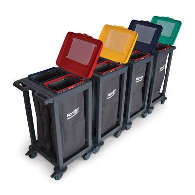 Fantom Тележка для сбора отходов Procart 185SP, 8 отделений, вместимость 225 кг - Fantom