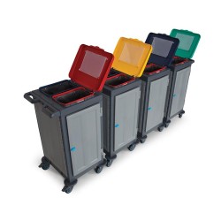 Fantom Procart 186SP Waste Collection Trolley, 8 Compartment, 225 kg Capacity - 3