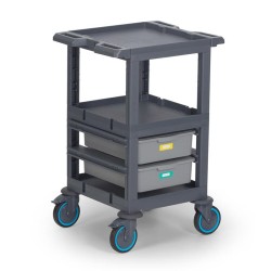 Fantom Procart 204 3-х ярусная сервисная тележка, 2 ящика, грузоподъемность 200 кг - 2