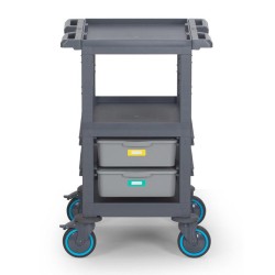 Fantom Procart 204 3 Katlı Servis Arabası, 2 Çekmeceli, 200 kg Kapasiteli - 1