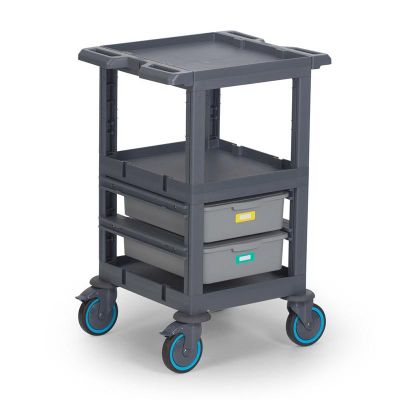 Fantom Procart 204 3 Katlı Servis Arabası, 2 Çekmeceli, 200 kg Kapasiteli - Fantom