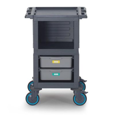 Fantom Procart 207 3 Katlı Kapalı Servis Arabası, 2 Çekmeceli, 200 kg Kapasiteli - 1
