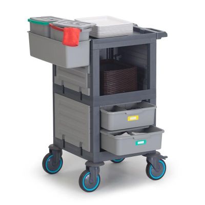 Fantom Procart 207 3 Katlı Kapalı Servis Arabası, 2 Çekmeceli, 200 kg Kapasiteli - 3