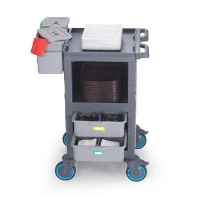 Fantom Procart 207 3 Katlı Kapalı Servis Arabası, 2 Çekmeceli, 200 kg Kapasiteli - 4