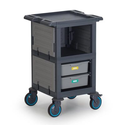 Fantom Procart 207 3 Layers Closed Service Trolley, 2 Drawers, 200 kg Capacity - Fantom