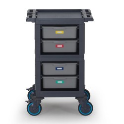 عربة الخدمة المغلقة Fantom Procart 208 ذات 3 طبقات، 4 أدراج، سعة 200 كجم - 1