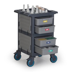 Fantom Procart 208 3 Layers Closed Service Trolley, 4 Drawers, 200 kg Capacity - 3