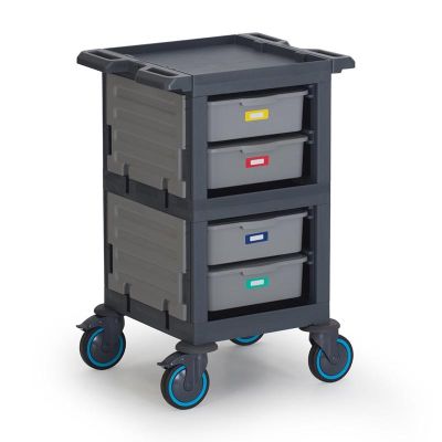 Fantom Procart 208 Тележка для закрытого обслуживания в 3 слоя, 4 ящика, грузоподъемность 200 кг - Fantom