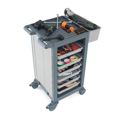 Fantom Procart 210 Kapalı Servis Arabası, 8 Raflı, 150 kg Kapasiteli - Fantom