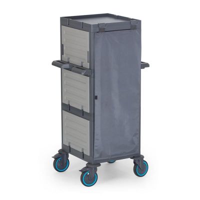 Fantom Procart 212 3 Katlı Brandalı Kapalı Servis Arabası, 200 kg Kapasitesi - 2