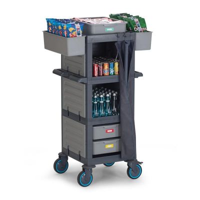 Fantom Procart 213 3 Katlı Brandalı Kapalı Servis Arabası, 2 Çekmeceli, 200 kg Kapasiteli - 3