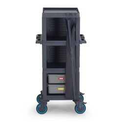 Fantom Procart 213 3 Layers Covered Service Trolley with Tarpaulin, 2 Drawers, 200 kg Capacity - Fantom