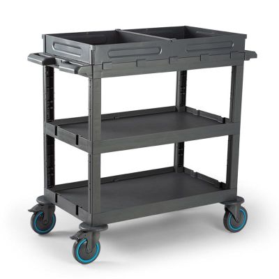 Fantom Procart 220SGR 3 Katlı Frenli Servis Arabası - 2
