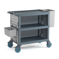 Fantom Procart 221 3 Katlı Servis Arabası, Çatal Kaşık ve Atık Kovalı - 2