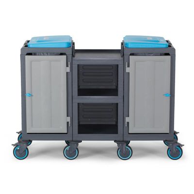 Fantom Procart 253 3 Layers Service Trolley, 2 Garbage Bins - Fantom