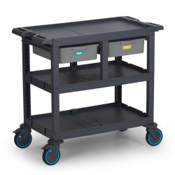 Fantom Procart 271 3 Tier Service Trolley, 2 Drawers - Fantom (1)