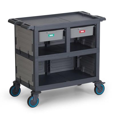 عربة خدمة مغلقة من 3 طبقات Fantom Procart 273 عربة خدمة مغلقة مع درجين - Fantom