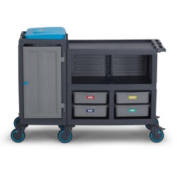 Fantom Procart 276 3-х слойная закрытая сервисная тележка с отсеком для мусора, 4 ящика - 1