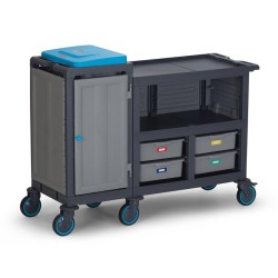 Fantom Procart 276 3-х слойная закрытая сервисная тележка с отсеком для мусора, 4 ящика - 2
