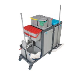 Fantom Тележка для уборки Procart 313SP с набором принадлежностей, двойное отделение для мусора - 3